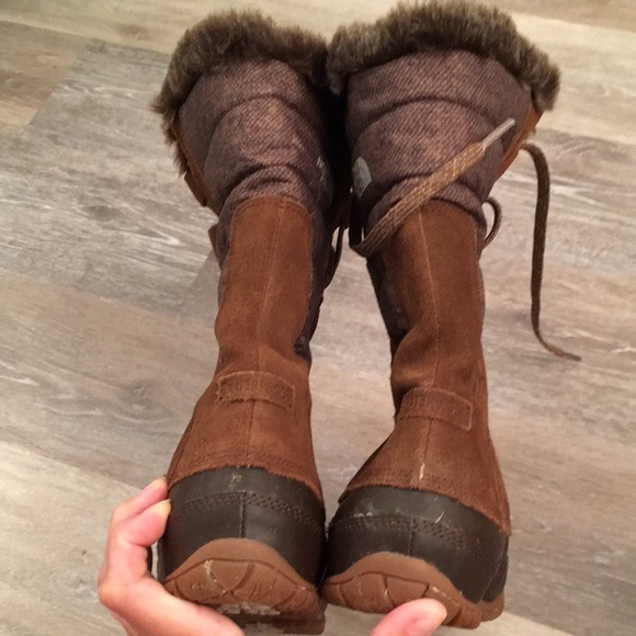 The North Face Nuptse Purna brown suede waterproof boot 9 - Picture 8 of 9